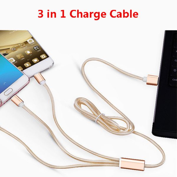 3 в 1 кабель для Android Micro USB Тип C 1.2M USB зарядный кабель для Samsung Huawei Charge Cord
3 в 1 кабель для Android Micro USB Тип C 1.2M USB зарядный кабель для Samsung Huawei Charge Cord