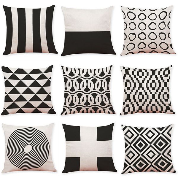 black and white geometric linen cushion cover home office sofa square pillow case decorative cushion covers pillowcases (18*18inch
black and white geometric linen cushion cover home office sofa square pillow case decorative cushion covers pillowcases (18*18inch