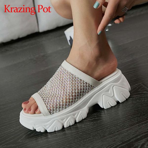 krazing pot leisure rhinestone bling mixed cloth thick bottom wedges peep toe high heel summer shoes slip on sandals women l61, Black
krazing pot leisure rhinestone bling mixed cloth thick bottom wedges peep toe high heel summer shoes slip on sandals women l61, Black