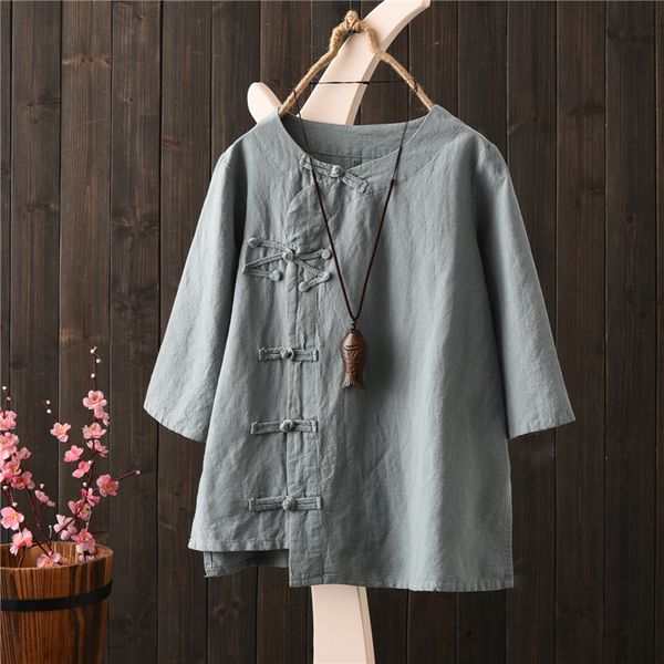 chinese wind oblique buckle cotton linen cloths zen dress seven sleeves long section coat spring autumn female retro, Red
chinese wind oblique buckle cotton linen cloths zen dress seven sleeves long section coat spring autumn female retro, Red