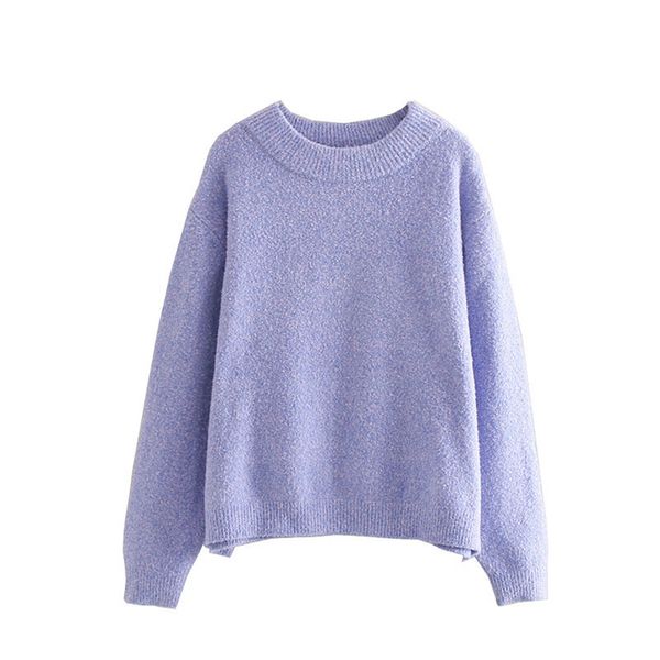 fall 2019 women's new fashion round-collar long sleeve soft touch colored loose knitted sweater 06873102050, White;black
fall 2019 women's new fashion round-collar long sleeve soft touch colored loose knitted sweater 06873102050, White;black