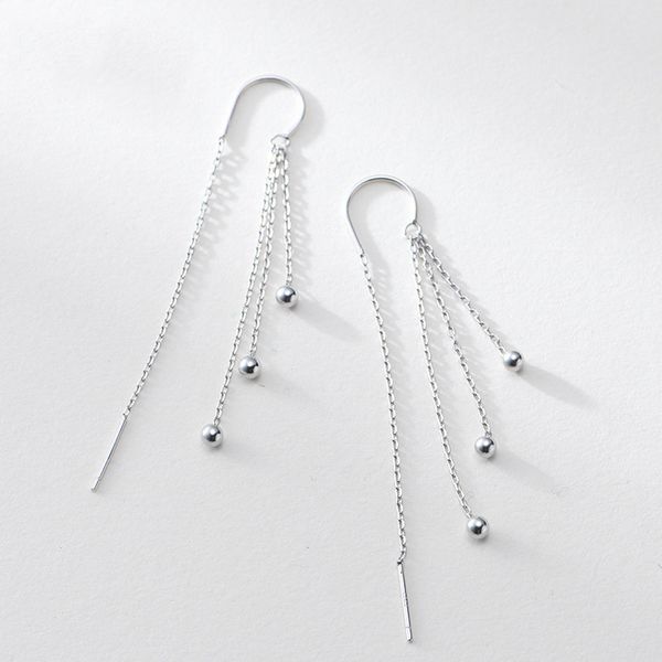 925 sterling silver long tassel drop dangle earrings for women fashion korean personalized ear chain line ear hook femme jewelry, Golden
925 sterling silver long tassel drop dangle earrings for women fashion korean personalized ear chain line ear hook femme jewelry, Golden