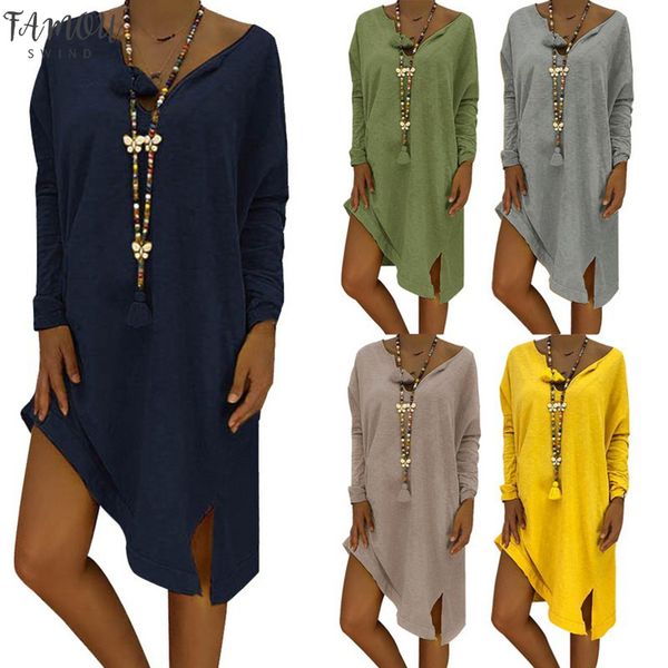 2020 spring big size autumn long sleeve loose women dress causal solid dresses side split female vestido robe femme, Black;gray
2020 spring big size autumn long sleeve loose women dress causal solid dresses side split female vestido robe femme, Black;gray