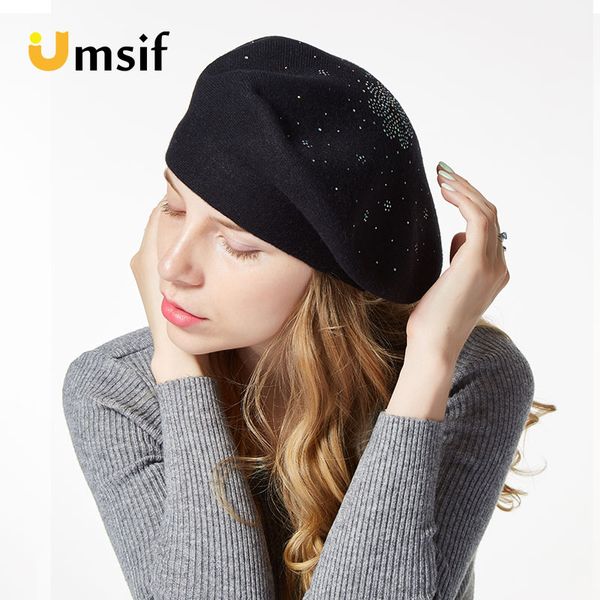 2019 winter women berets hat wool cashmere solid color warm women's rhinestones knitted beret hats for girls cap, Blue;gray
2019 winter women berets hat wool cashmere solid color warm women's rhinestones knitted beret hats for girls cap, Blue;gray