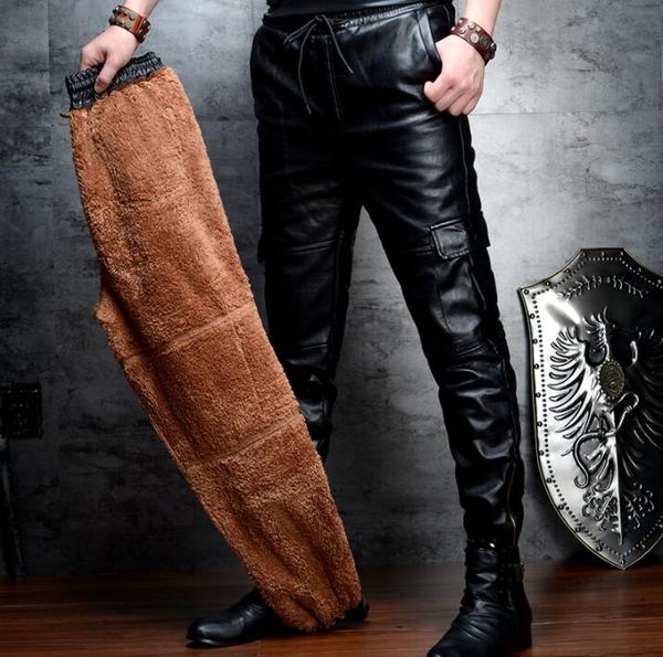 men's pants loose faux leather mens feet warm fashion motorcycle pu trousers men winter plus velvet thickening pantalon homme, Black
men's pants loose faux leather mens feet warm fashion motorcycle pu trousers men winter plus velvet thickening pantalon homme, Black