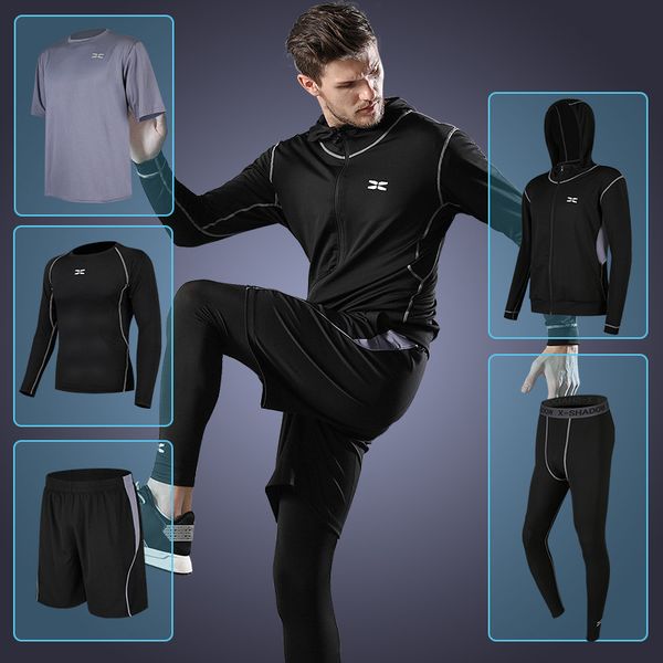 5 pieces set joggers men gym fitness jogging suits for men running set sport wear pants shorts shirts sportwear male, Black;blue
5 pieces set joggers men gym fitness jogging suits for men running set sport wear pants shorts shirts sportwear male, Black;blue