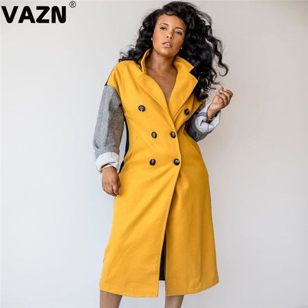 vazn bn9200 new young lady of note office slim fashion lady outwears patchwork full sleeve x-long outwears, Black
vazn bn9200 new young lady of note office slim fashion lady outwears patchwork full sleeve x-long outwears, Black