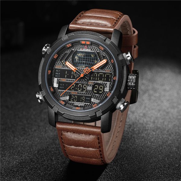 naviforce 2019 fashion new men's sport watches men led analog leather waterproof quartz watch male date clock relogio masculino, Slivery;brown
naviforce 2019 fashion new men's sport watches men led analog leather waterproof quartz watch male date clock relogio masculino, Slivery;brown