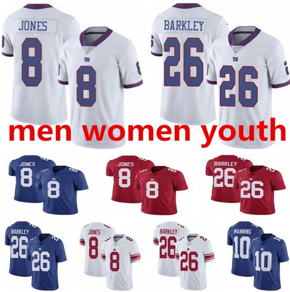 новые мужчины женские йорк молодежный гигант 26 saquon barkley 8 daniel jones 10 eli manning ny футбольные майки, Black
новые мужчины женские йорк молодежный гигант 26 saquon barkley 8 daniel jones 10 eli manning ny футбольные майки, Black