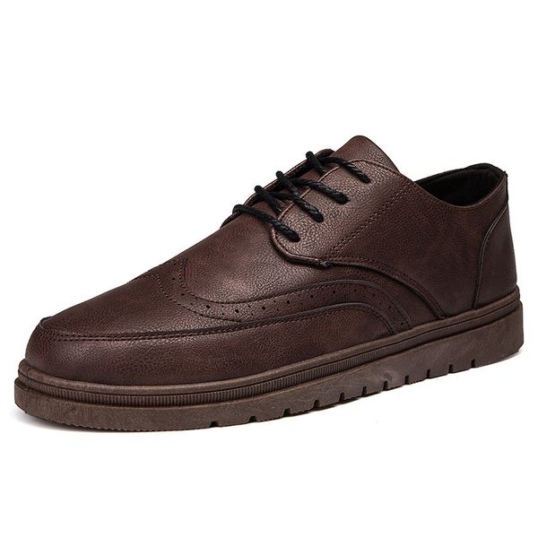 fashion men's business dress brogue shoes for wedding party retro leather black brown round toe oxford shoes 
fashion men's business dress brogue shoes for wedding party retro leather black brown round toe oxford shoes