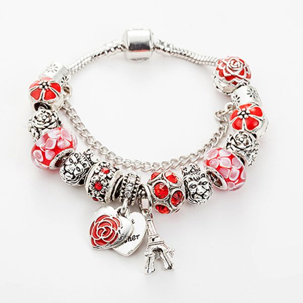 charm red pendant beaded bracelet for pandora jewelry diy beaded pendant ladies bracelet gift with original box, Black
charm red pendant beaded bracelet for pandora jewelry diy beaded pendant ladies bracelet gift with original box, Black