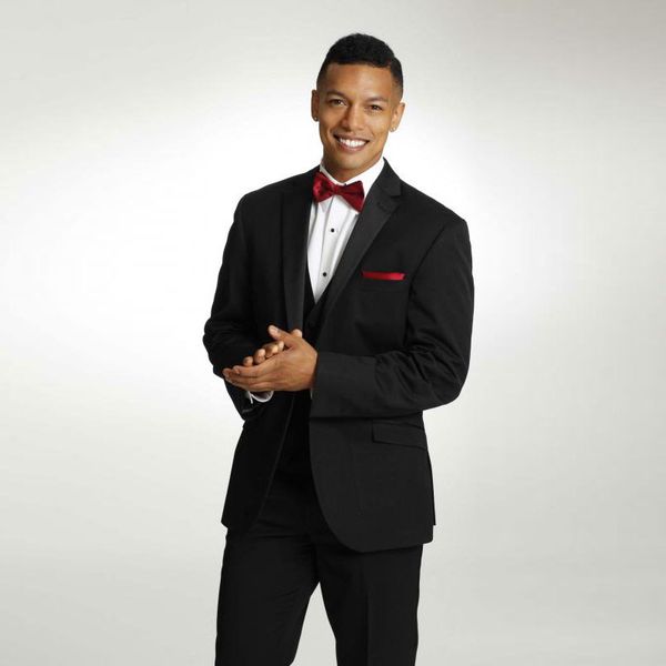 black one button mens suits groomsmen wedding tuxedos notched lapel groom suit custom made formal blazers with jacket pants vest bow tie, Black;gray
black one button mens suits groomsmen wedding tuxedos notched lapel groom suit custom made formal blazers with jacket pants vest bow tie, Black;gray