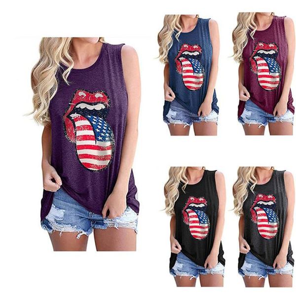 style tshirt famale loose casual clothes womens summer sleeveless tshirts crew neck big mouth fashion, White