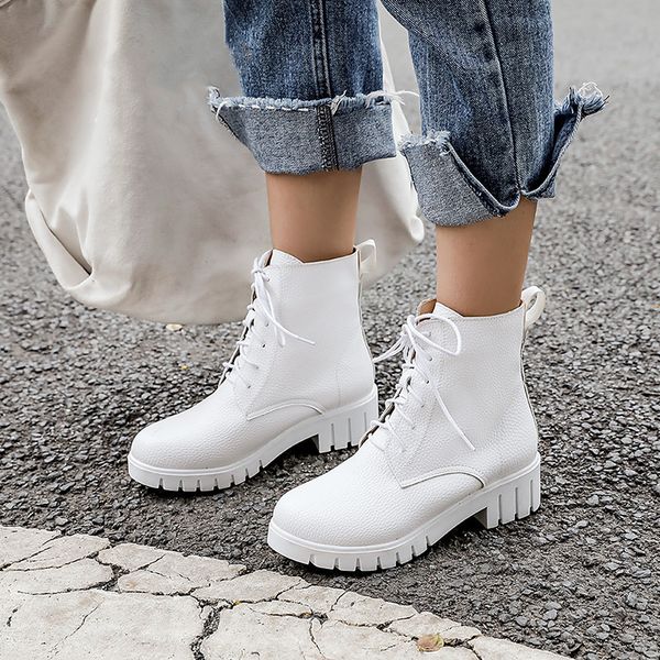 plus size school young chunky heels lace up biker boots women red white black ankle boots winter shoes woman 2019 bootie
plus size school young chunky heels lace up biker boots women red white black ankle boots winter shoes woman 2019 bootie