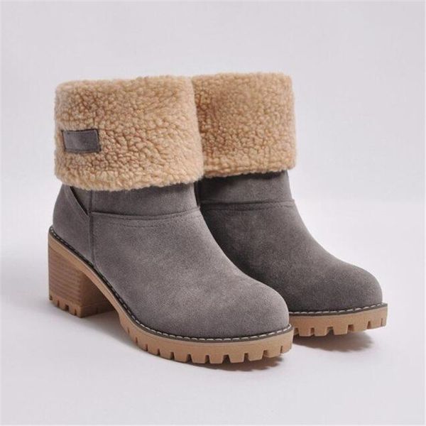 lzj 2019 women's boots new winter outdoor warm and comfortable fur boots women snow thick heel shoes fashion ankle, Black
lzj 2019 women's boots new winter outdoor warm and comfortable fur boots women snow thick heel shoes fashion ankle, Black