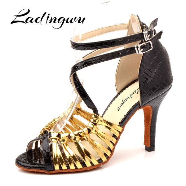 ladingwu dance shoes women crocodile texture pu salsa dance shoes ladys unique design paty ballroom latin gold
ladingwu dance shoes women crocodile texture pu salsa dance shoes ladys unique design paty ballroom latin gold