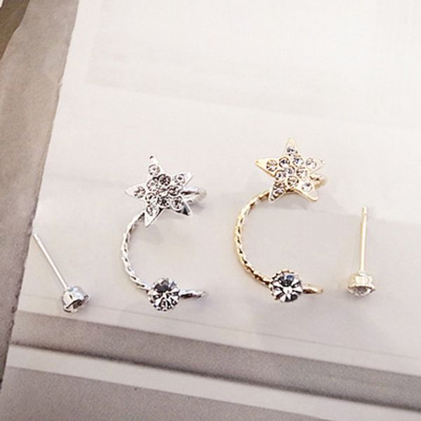 2019 selling fashion charm sweet flash imitation stars crystal earrings on clip for women earrings jewelry accessories, Silver
2019 selling fashion charm sweet flash imitation stars crystal earrings on clip for women earrings jewelry accessories, Silver