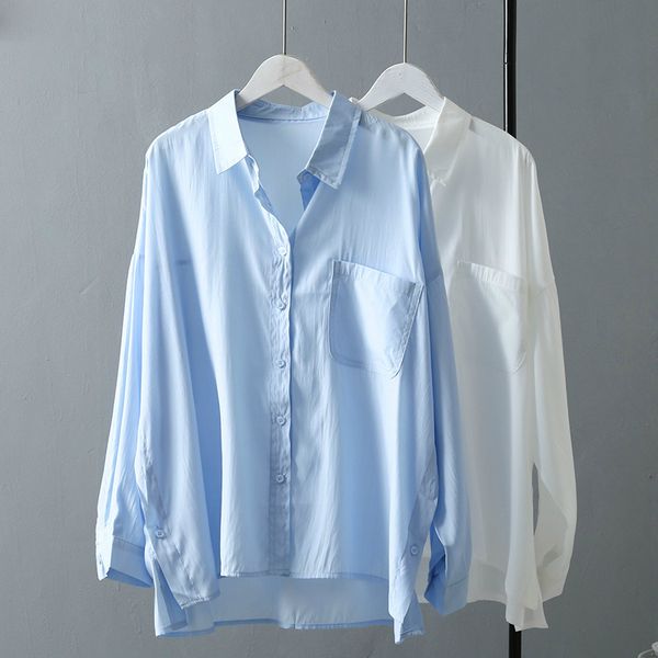 women spring summer shirts casual full sleeve pocket buttons female blouse shirts 2020 white blusas mujer
women spring summer shirts casual full sleeve pocket buttons female blouse shirts 2020 white blusas mujer
