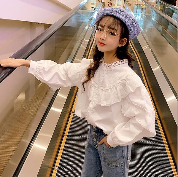 2020 korean style girls ruffles shirt fashion spring girls blouse 4-9t c819, White;black
2020 korean style girls ruffles shirt fashion spring girls blouse 4-9t c819, White;black