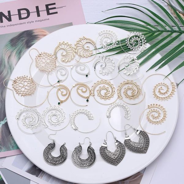 bohemian vintage tribal swirl spiral hoop earrings for women 2019 fashion statement geometric earrings gold color ancient silver, Golden;silver
bohemian vintage tribal swirl spiral hoop earrings for women 2019 fashion statement geometric earrings gold color ancient silver, Golden;silver