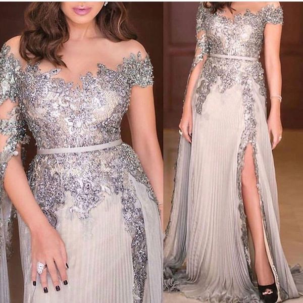 arabic aso ebi silver lace beaded evening dresses sheer neck prom dresses high split formal party gowns, Black;red
arabic aso ebi silver lace beaded evening dresses sheer neck prom dresses high split formal party gowns, Black;red