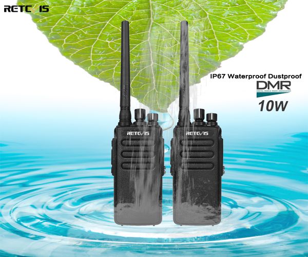 2pcs DMR Retevis RT81 10Вт Цифровой Walkie Talkie IP67 водонепроницаемый UHF VOX Long Range 2 Way Радио Амадор
2pcs DMR Retevis RT81 10Вт Цифровой Walkie Talkie IP67 водонепроницаемый UHF VOX Long Range 2 Way Радио Амадор