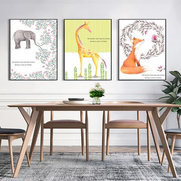 nordic poster elephant giraffe spring plant wall pictures modern canvas art print animals painting kids room home decoration
nordic poster elephant giraffe spring plant wall pictures modern canvas art print animals painting kids room home decoration