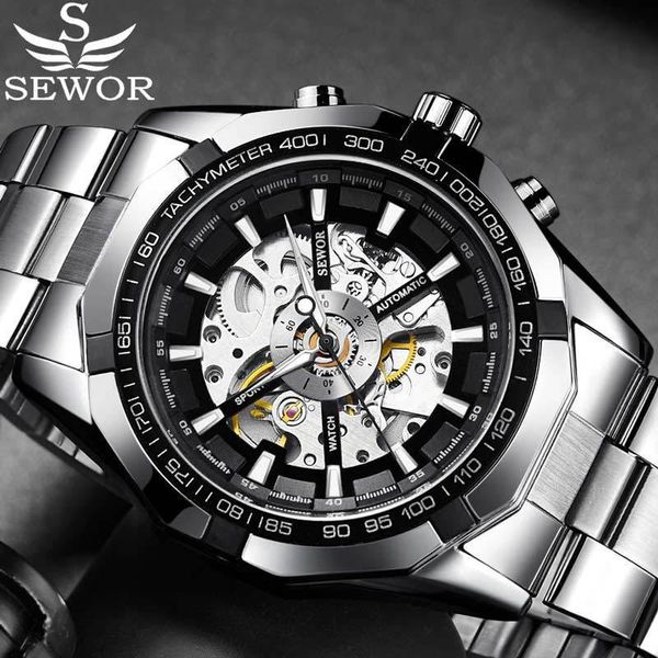 relogio masculino sewor men watch sport skeleton automatic mechanical male clock brand luxury military classic wristwatch j190706, Slivery;brown
relogio masculino sewor men watch sport skeleton automatic mechanical male clock brand luxury military classic wristwatch j190706, Slivery;brown