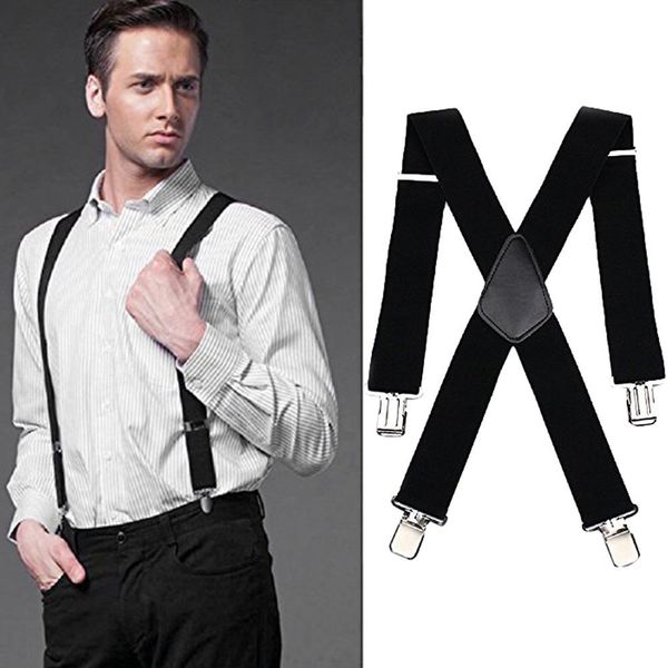 adjustable men's elastic clip-on x-back suspender pants wide band braces strap, Black;white
adjustable men's elastic clip-on x-back suspender pants wide band braces strap, Black;white