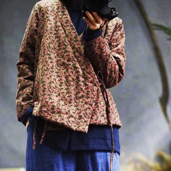 johnature 2020 spring fashion floral print cotton linen warm belt coat new comfortable women cotton v-neck thick coat, Black
johnature 2020 spring fashion floral print cotton linen warm belt coat new comfortable women cotton v-neck thick coat, Black