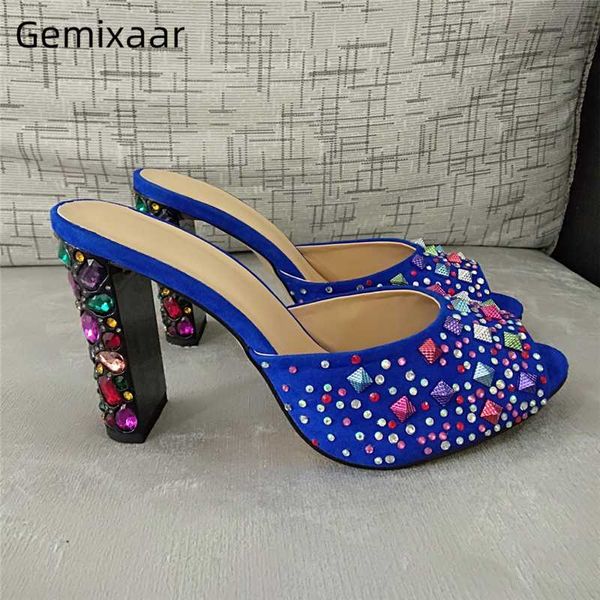 diamond rivet decor high heel party shoes woman suede open toes colorful rhinestone heel slippers women, Black
diamond rivet decor high heel party shoes woman suede open toes colorful rhinestone heel slippers women, Black