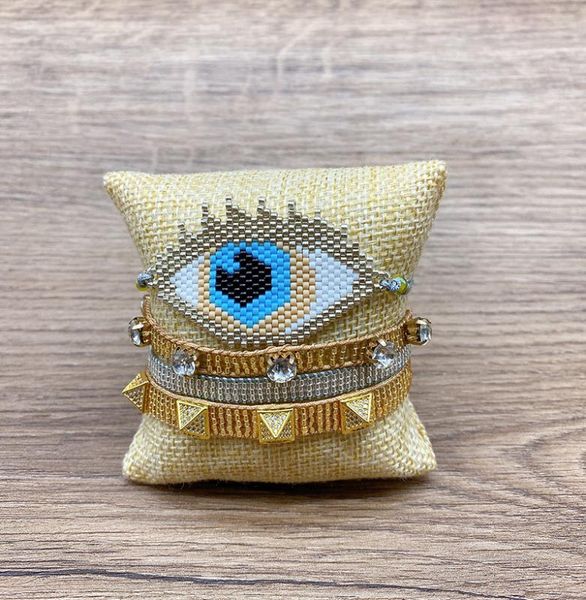 charm bracelets rttooas miyuki beads women evil eye bracelet pulseras mujer 2021 femme crystal jewelry handmade bead, Golden;silver
charm bracelets rttooas miyuki beads women evil eye bracelet pulseras mujer 2021 femme crystal jewelry handmade bead, Golden;silver