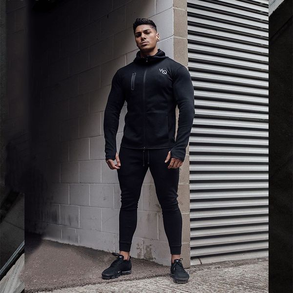 brand new men's muscle gym fitness sportswear suits black hooded sweatshirt + sport pants tracksuit male jogging running set, Black;blue
brand new men's muscle gym fitness sportswear suits black hooded sweatshirt + sport pants tracksuit male jogging running set, Black;blue