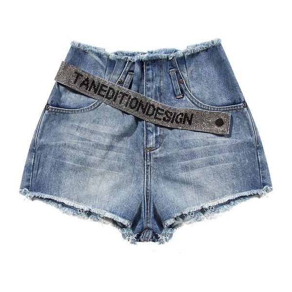 women's jeans msxu high-waisted skinny jean shorts flash belt irregular bract fringe small pants, Blue
women's jeans msxu high-waisted skinny jean shorts flash belt irregular bract fringe small pants, Blue