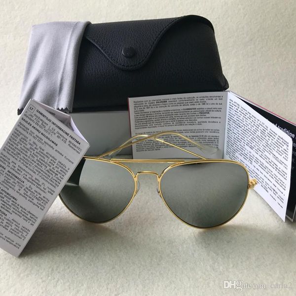 brand designer vintage pilot men women 58mm 62mm uv400 mirror band mirror glass lens sunglasses with cases sale, White;black
brand designer vintage pilot men women 58mm 62mm uv400 mirror band mirror glass lens sunglasses with cases sale, White;black
