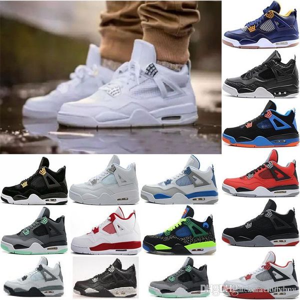 Womens Mens Basketball Shoes J4 4s White Cement Bred Fire Red Sports Sneakers Jack University Blue Trail Walking Running Shoes
Womens Mens Basketball Shoes J4 4s White Cement Bred Fire Red Sports Sneakers Jack University Blue Trail Walking Running Shoes