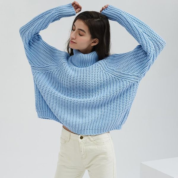 women turtleneck chunky oversized sweater full sleeve women knit sweater solid pullover jumper, White;black
women turtleneck chunky oversized sweater full sleeve women knit sweater solid pullover jumper, White;black