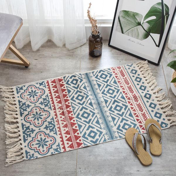 cilected bohemian simple carpet for living room cotton and linen fringed carpet floor mat bedroom bedside mat area rug 60x90cm
cilected bohemian simple carpet for living room cotton and linen fringed carpet floor mat bedroom bedside mat area rug 60x90cm