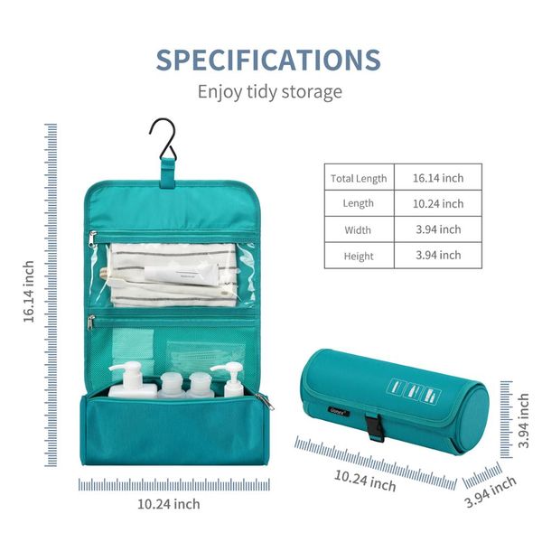 gonex hanging toiletry bag waterproof travel toiletry organizer cylinder makeup bag with built-in hook comestic bags
gonex hanging toiletry bag waterproof travel toiletry organizer cylinder makeup bag with built-in hook comestic bags