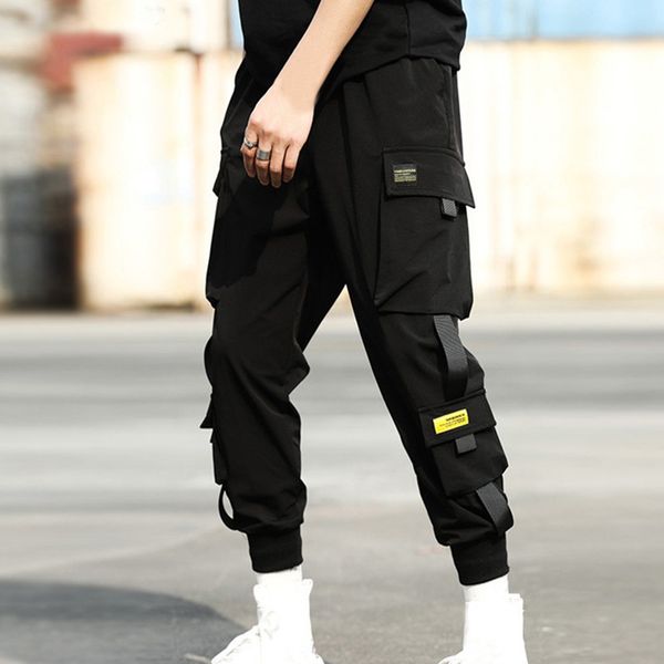 casual slim jogger pants streetwear hip hop black harem pants elastic waist punk with ribbons men hip hop trousers, Black;blue
casual slim jogger pants streetwear hip hop black harem pants elastic waist punk with ribbons men hip hop trousers, Black;blue