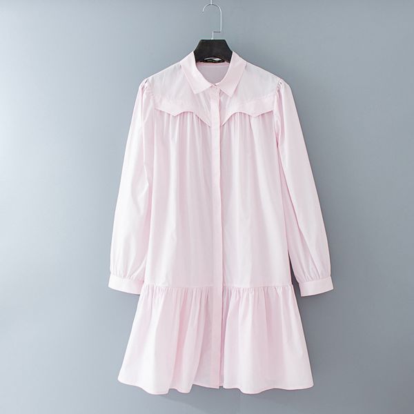 2019 autumn new style fashion casual versatile fold-down collar dress, Black;gray
2019 autumn new style fashion casual versatile fold-down collar dress, Black;gray