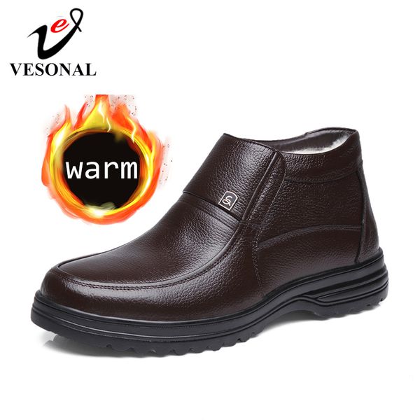 vesonal 2019 autumn winter dress warm leather ankle men boots snow shoes fur plush classic male casual boot sneakers footwear, Black
vesonal 2019 autumn winter dress warm leather ankle men boots snow shoes fur plush classic male casual boot sneakers footwear, Black