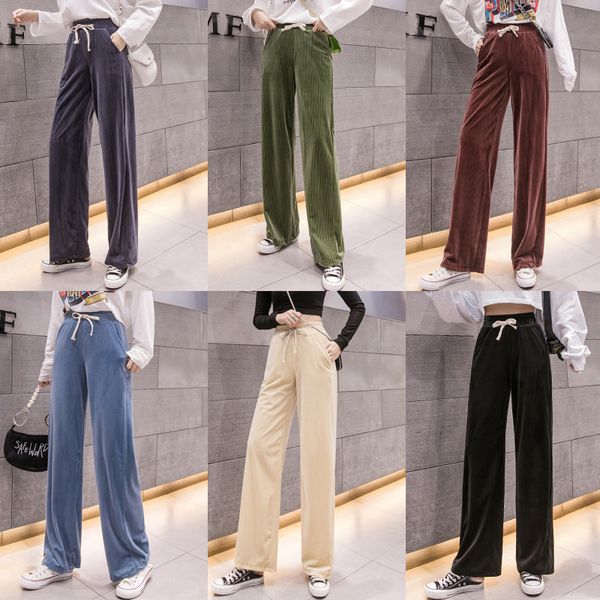 corduroy loose pants women's p shoot 2019 autumn elastic high-waisted loose-fit pendant sense mopping sports casual trousers, Black;white
corduroy loose pants women's p shoot 2019 autumn elastic high-waisted loose-fit pendant sense mopping sports casual trousers, Black;white