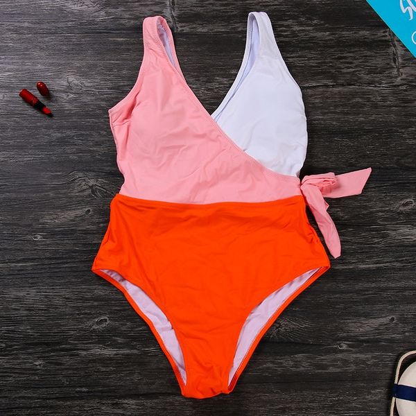2019 one-piece color matching quick-drying skin-friendly swimming bikini swimsuit slim bikini beach swimming swimsuit, White;black
2019 one-piece color matching quick-drying skin-friendly swimming bikini swimsuit slim bikini beach swimming swimsuit, White;black