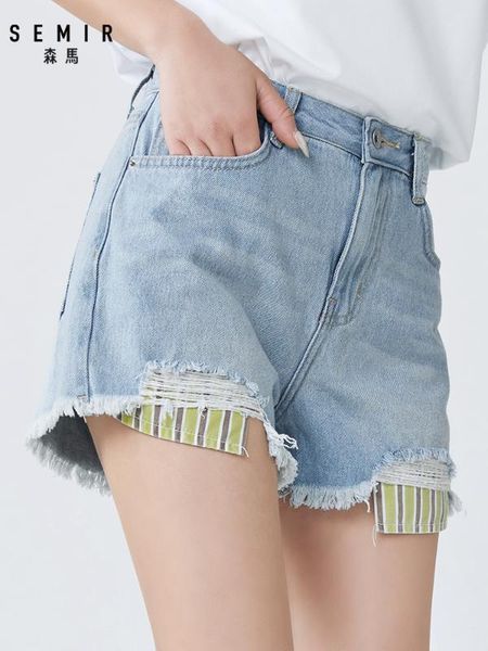 semir summer 2020 new denim shorts women personality edging shorts cec straight retro hole, White;black
semir summer 2020 new denim shorts women personality edging shorts cec straight retro hole, White;black