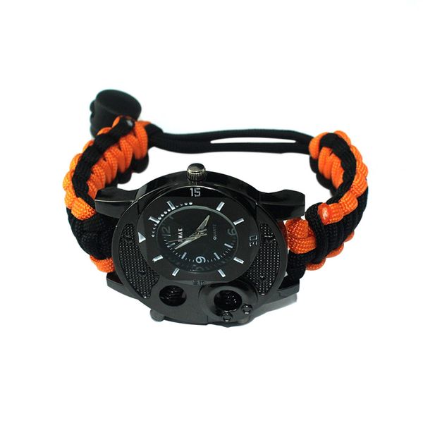 wrist rescue watch multifunctional adjustable outdoor survival paracord camping bracelet spring clasp mountaineering nylon strap, Slivery;brown
wrist rescue watch multifunctional adjustable outdoor survival paracord camping bracelet spring clasp mountaineering nylon strap, Slivery;brown