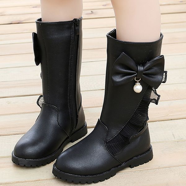 winter boots for children girls baby anti-slip lace princess butterfly-knot shoes fashion zip solid color long leather boots, Black;grey
winter boots for children girls baby anti-slip lace princess butterfly-knot shoes fashion zip solid color long leather boots, Black;grey