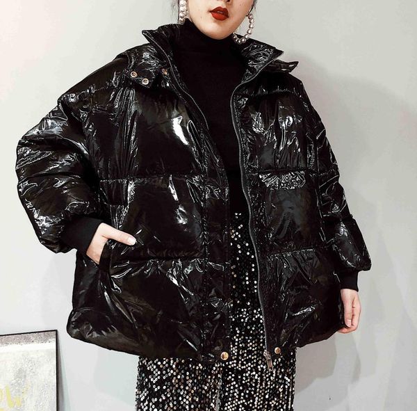 winter jacket women bright hooded down cotton padded coat big size glossy short black warm thick women's parka female jacket
winter jacket women bright hooded down cotton padded coat big size glossy short black warm thick women's parka female jacket