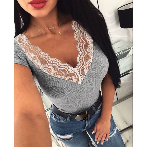 women's t-shirt lace v-neck tee solid short sleeve women 2021 summer shirt elegant tshirt bodycon sj2691v, White
women's t-shirt lace v-neck tee solid short sleeve women 2021 summer shirt elegant tshirt bodycon sj2691v, White