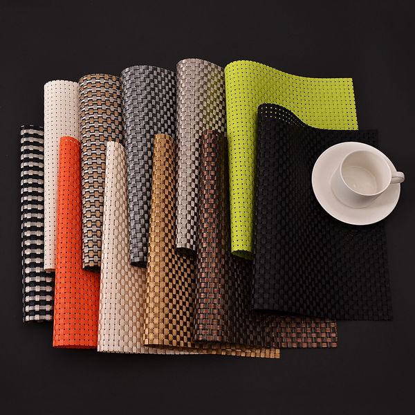 45*30cm pvc braided table placemats europe coffee cup pads kitchen restaurant dinner plate bowl spoon insulation mats
45*30cm pvc braided table placemats europe coffee cup pads kitchen restaurant dinner plate bowl spoon insulation mats